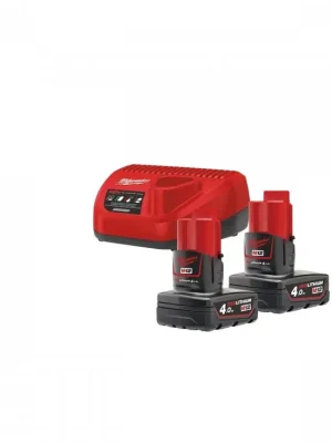 Sichere Zahlung Milwaukee Sada akumulátorů a nabíječky M12 NRG-402