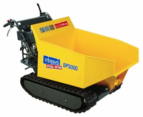 Sofort Bestellen Scheppach DP 5000 pásový přepravník 500 kg s hydraulickým sklápěním korby