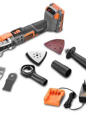 Geprüft FUXTEC 20V akumulátorové multifunkcní náradí FX-E1MT20 SET s 1 x akumulátorem 2Ah, 1 x nabíjeckou 1A