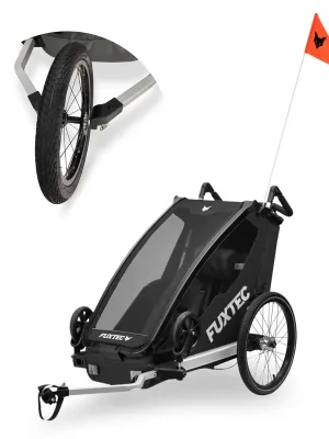 Angebot Príves za jízdní kolo FUXTEC FX-FA1S cerný s jogger koleckem