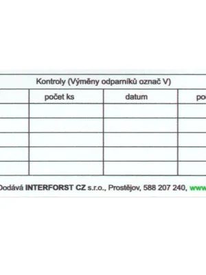 Kontrolní štítek na lapač Heißes Angebot