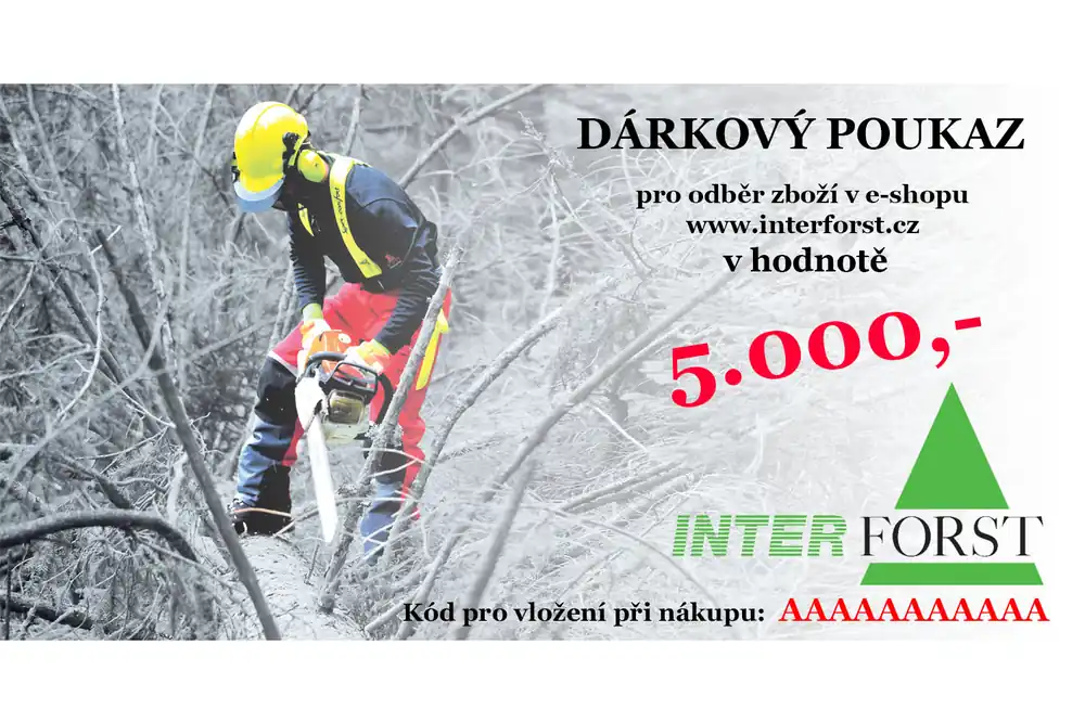Preisknaller Dárkový poukaz INTERFORST - 5.000,-Kč