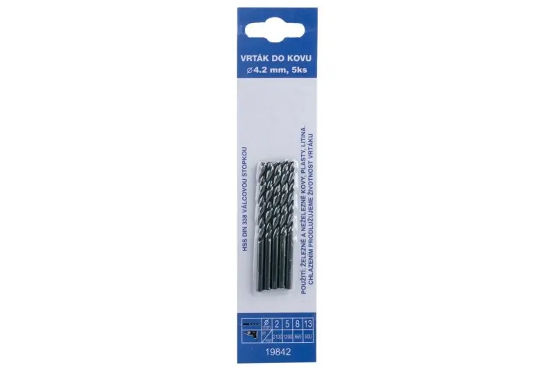 Vrták do kovu 4.2mm (5ks) Markenware