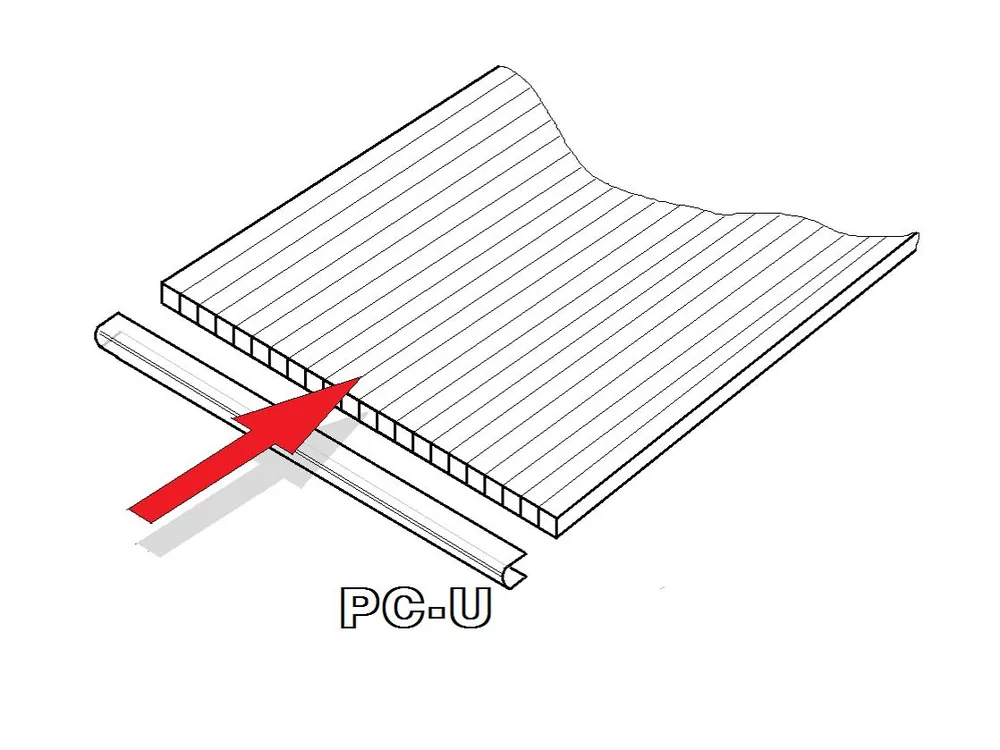 PC U-profily 4 mm pro skleník LANITPLAST DODO 8x7 Letzte Chance