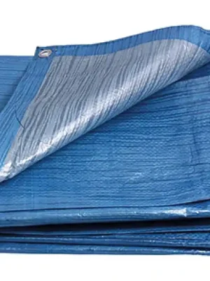 Mega-Angebot PE plachta zakrývací 2x2m 70g/1m2 modro-stříbrná