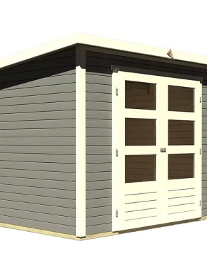 Billig dřevěný domek KARIBU STOCKACH 4 (82981) tm. šedý