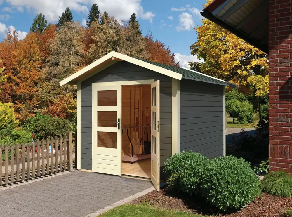 dřevěný domek KARIBU TALKAU 4 (83337) tm. šedý Bestseller