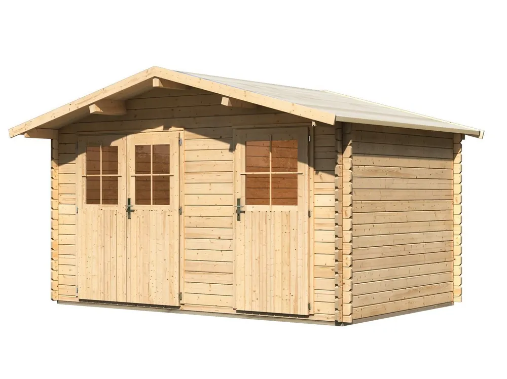 dřevěný domek KARIBU RADUR 0 (58395) natur Begrenztes Angebot