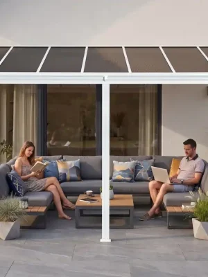 Nur Heute hliníková pergola LANITPLAST WALL 43 bílá + bronz PC