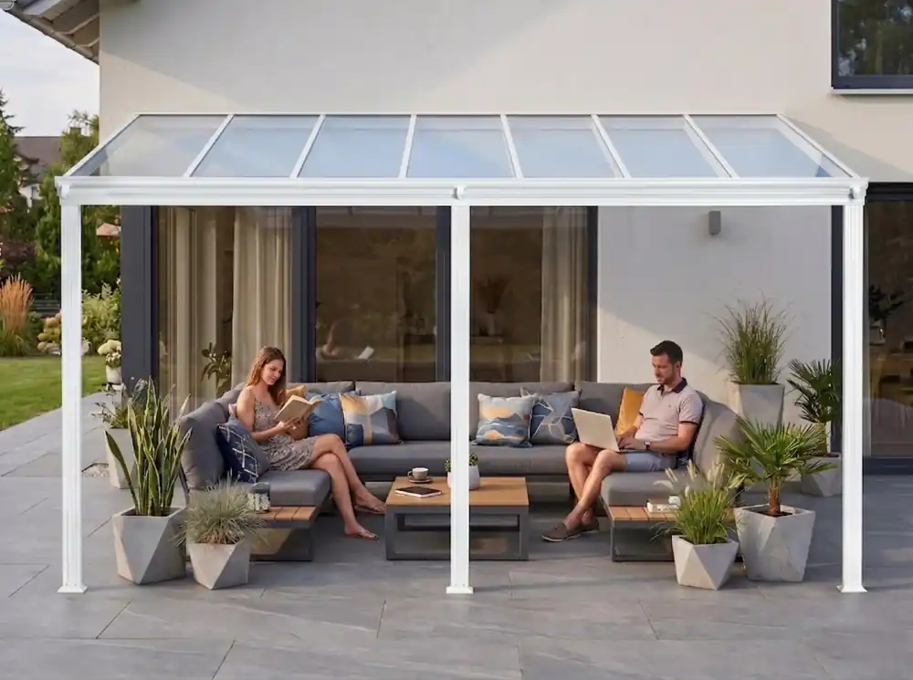 hliníková pergola LANITPLAST WALL 43 bílá + čirý PC Angebot
