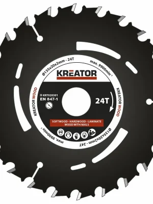 Sonderangebot KRT020301 Pilový kotouč pro ponorné pily 135mm, 24T KREATOR