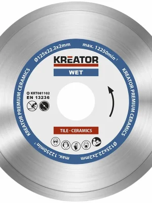 Abverkauf KRT081102 Diamantový kotouč celoobvodový 125mm PREMIUM KREATOR