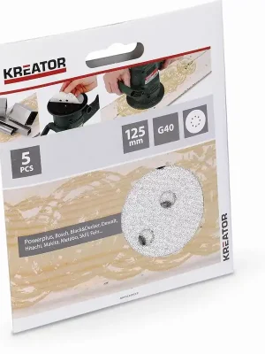 Abverkauf KRT230553 5x Brusný papír 125 mm na barvu G40 KREATOR