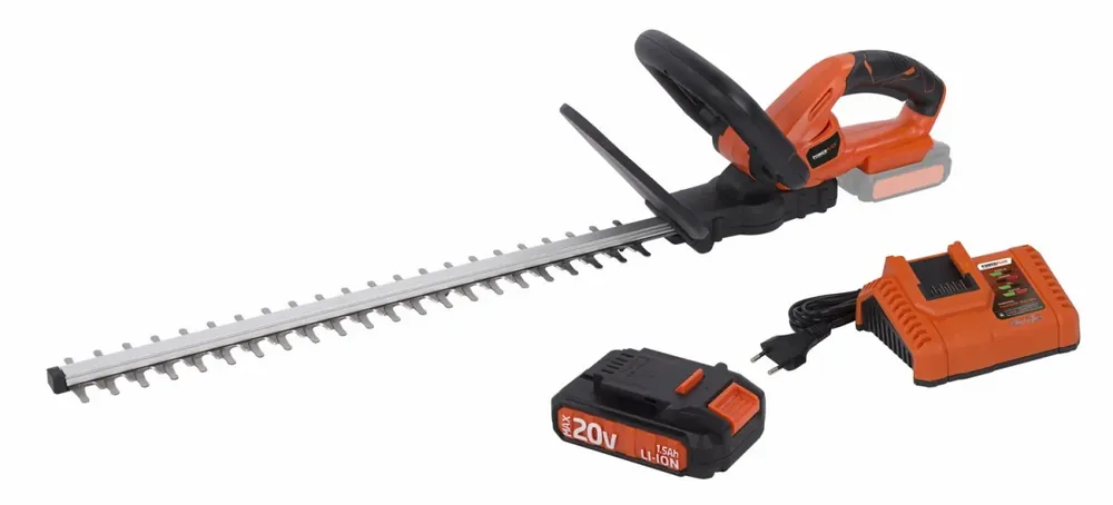 Heißes Angebot POWDPG7532 AKU plotostřih 20V LI-ION 560mm plus nabíječka plus baterie 20V 1,5 Ah POWERPLUS