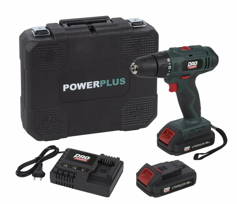 POWP8040 Aku šroubovák / vrtačka 18V 2,0Ah LI-ION 2BAT POWERPLUS Markenprodukt