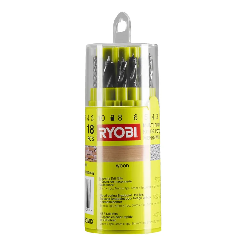 Ryobi RAK18DMIX 18ks sada multifunkčních vrtáků Letzte Chance