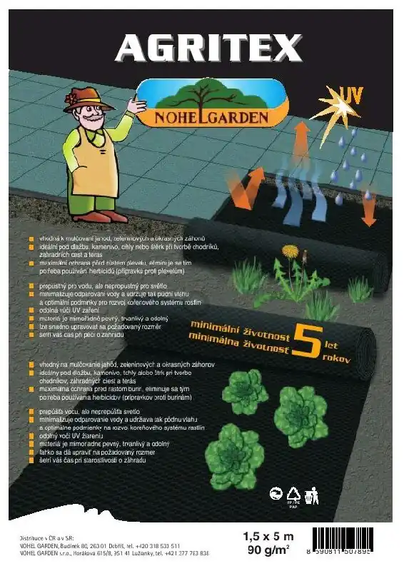 Preisreduziert Agritex Mulčovací tkaná textilie 1,5 x 20 m, černá NOHEL GARDEN 00057