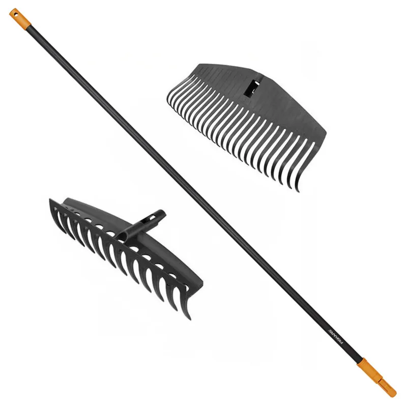 SET Hrábě univerzální + hrábě na listí široké + násada Fiskars Solid Garantierte Lieferung