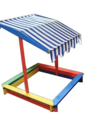 Preisknaller Dětské barevné pískoviště se stříškou 120x120 cm