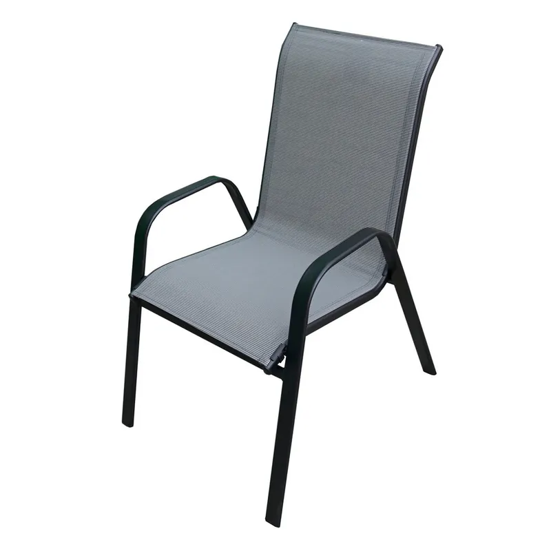 Knallerangebot XT1012C Křeslo zahradní, černé s šedou textilií 1012C