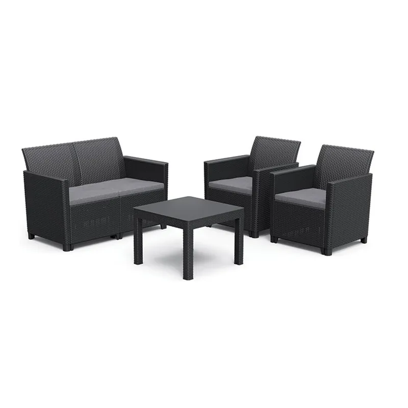 Begrenztes Angebot Claire 2 Seaters sofa set, grafit KETER 252643