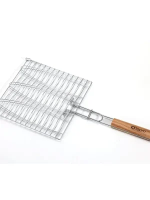 Grilovací rošt na 3 ryby s dřevěnou rukojetí Tepro 8525 Knallerangebot